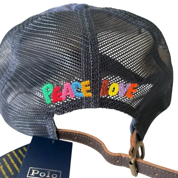 🆕 Polo Ralph Lauren Men’s Dove Peace Love Corduroy Trucker Baseball Cap OS - Picture 6 of 7